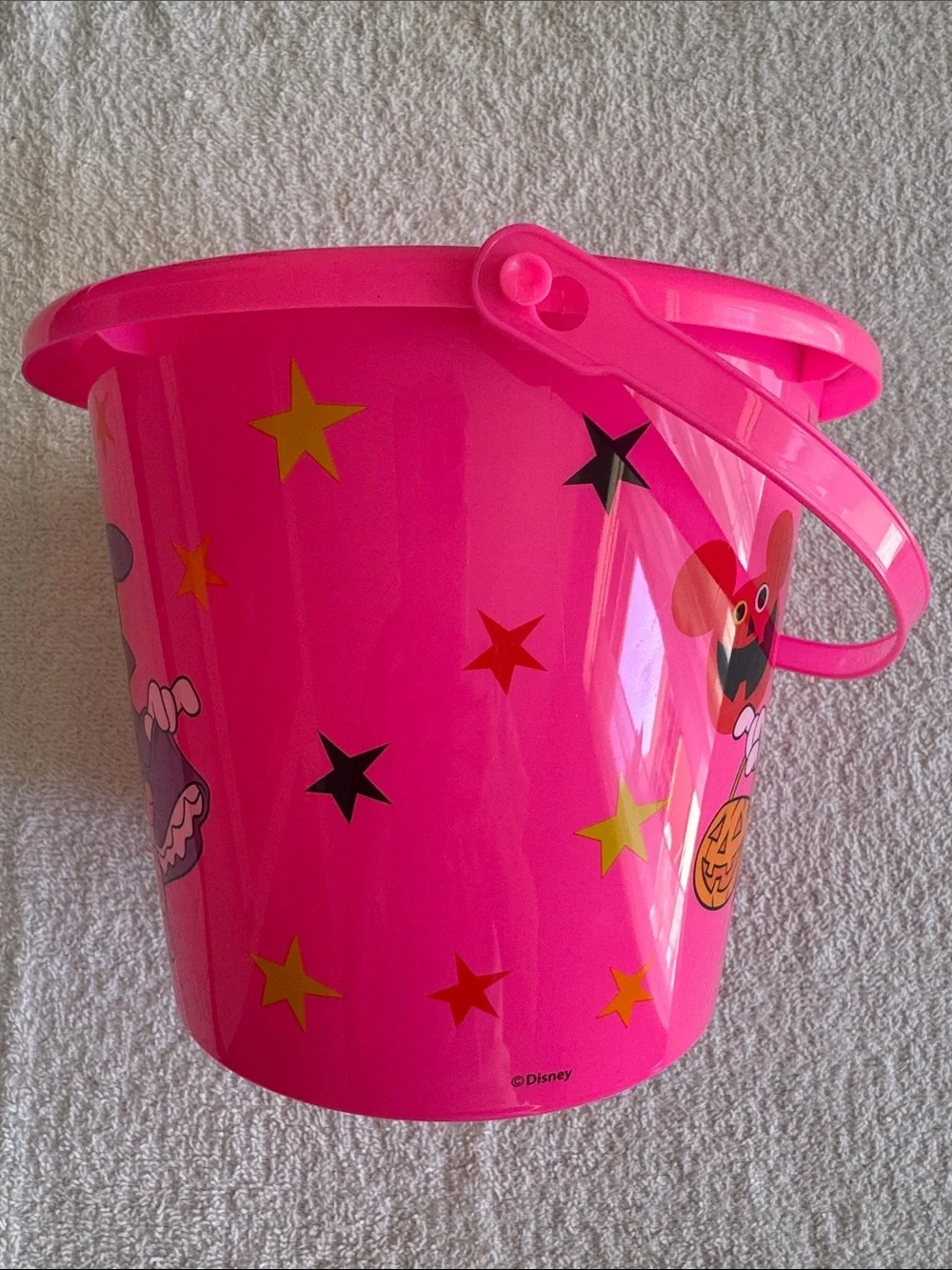 Disney Minnie Mouse Pink Trick-or-Treat Halloween Candy Bucket